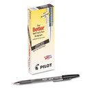 Pilot® wholesale. Better Stick Ballpoint Pen, Medium 1mm, Black Ink, Smoke Barrel, Dozen. HSD Wholesale: Janitorial Supplies, Breakroom Supplies, Office Supplies.