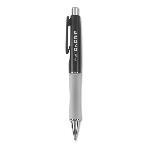 Pilot® wholesale. Dr. Grip Retractable Ballpoint Pen, Medium 1mm, Black Ink, Black Barrel. HSD Wholesale: Janitorial Supplies, Breakroom Supplies, Office Supplies.