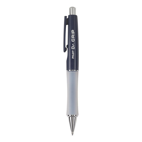 Pilot® wholesale. Dr. Grip Retractable Ballpoint Pen, Medium 1mm, Blue Ink, Navy Barrel. HSD Wholesale: Janitorial Supplies, Breakroom Supplies, Office Supplies.