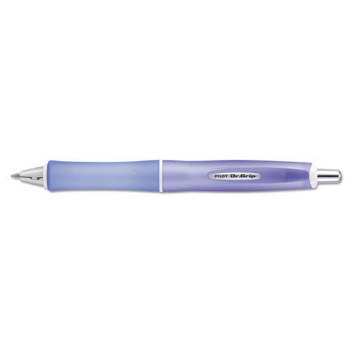 Pilot® wholesale. Dr. Grip Frosted Retractable Ballpoint Pen, 1mm, Black Ink, Purple Barrel. HSD Wholesale: Janitorial Supplies, Breakroom Supplies, Office Supplies.