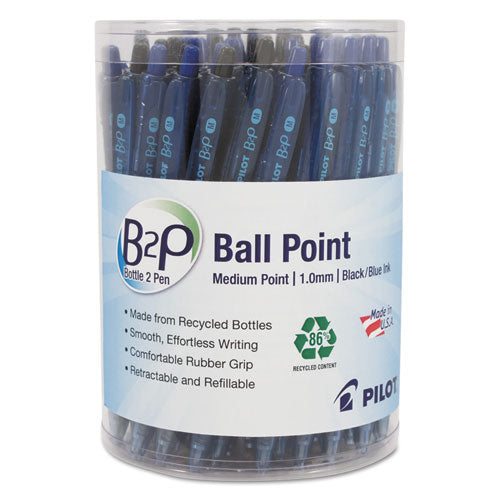 Pilot® wholesale. B2p Bottle-2-pen Retractable Ballpoint Pen, 1mm, Assorted Ink-barrel, 36-pack. HSD Wholesale: Janitorial Supplies, Breakroom Supplies, Office Supplies.