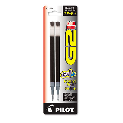 Pilot® wholesale. Refill For Pilot G2 Gel Ink Pens, Bold Point, Black Ink, 2-pack. HSD Wholesale: Janitorial Supplies, Breakroom Supplies, Office Supplies.