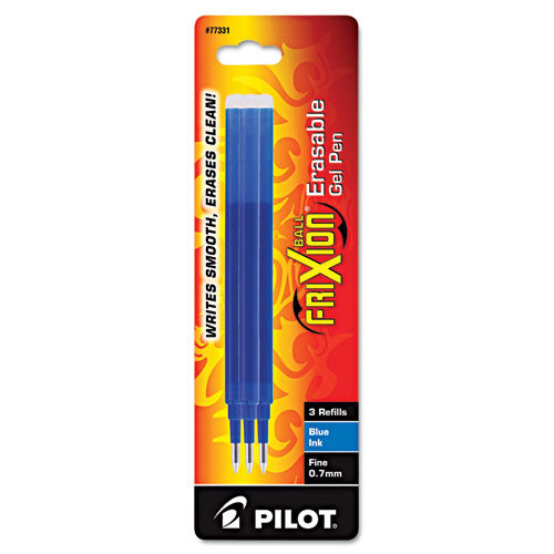 Pilot® wholesale. Refill For Pilot Frixion Erasable, Frixion Ball, Frixion Clicker And Frixion Lx Gel Ink Pens, Fine Point, Blue Ink, 3-pack. HSD Wholesale: Janitorial Supplies, Breakroom Supplies, Office Supplies.