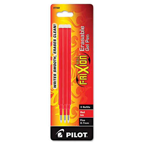 Pilot® wholesale. Refill For Pilot Frixion Erasable, Frixion Ball, Frixion Clicker And Frixion Lx Gel Ink Pens, Fine Point, Red Ink, 3-pack. HSD Wholesale: Janitorial Supplies, Breakroom Supplies, Office Supplies.