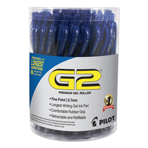 Pilot® wholesale. G2 Premium Retractable Gel Pen, Fine 0.7 Mm, Blue Ink-barrel, 36-pack. HSD Wholesale: Janitorial Supplies, Breakroom Supplies, Office Supplies.