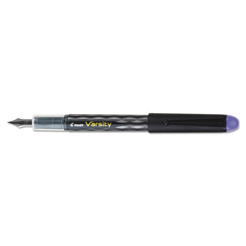 Pilot® wholesale. Varsity Fountain Pen, Medium 1mm, Purple Ink, Gray Pattern Wrap Barrel. HSD Wholesale: Janitorial Supplies, Breakroom Supplies, Office Supplies.