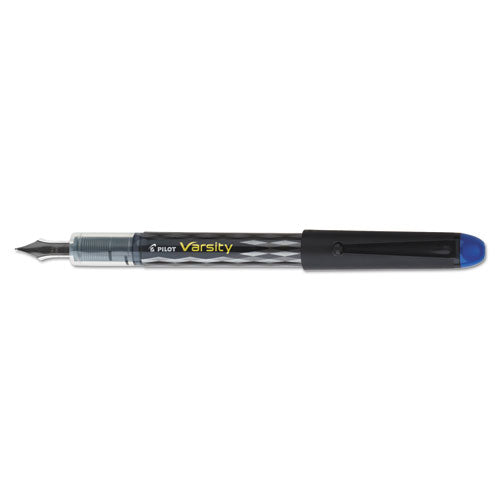 Pilot® wholesale. Varsity Fountain Pen, Medium 1mm, Blue Ink, Gray Pattern Wrap Barrel. HSD Wholesale: Janitorial Supplies, Breakroom Supplies, Office Supplies.