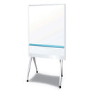 PLUS wholesale. Mobile Partition Board Lg, 38 3-10" X 70 4-5", White, Aluminum Frame. HSD Wholesale: Janitorial Supplies, Breakroom Supplies, Office Supplies.