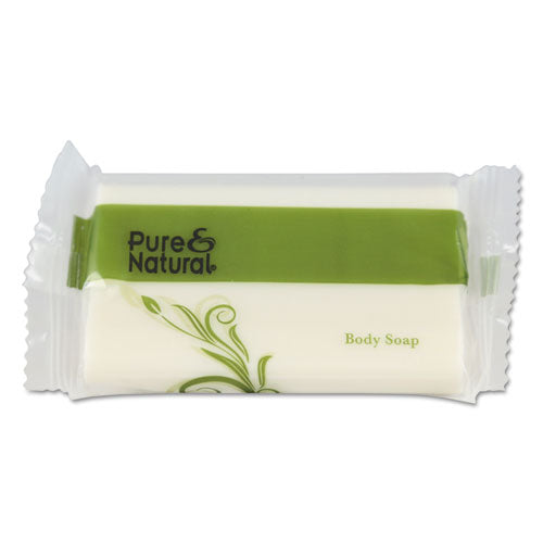 Pure & Natural™ wholesale. Pure and Natural Body And Facial Soap, Fresh Scent, # 1 1-2 Flow Wrap Bar, 500-carton. HSD Wholesale: Janitorial Supplies, Breakroom Supplies, Office Supplies.