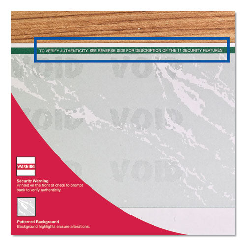 DocuGard™ wholesale. Standard Security Check, 11 Features, 8.5 X 11, Green Marble Top, 500-ream. HSD Wholesale: Janitorial Supplies, Breakroom Supplies, Office Supplies.