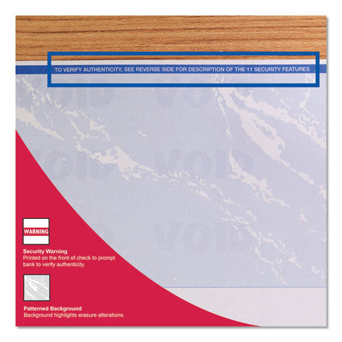 DocuGard™ wholesale. Standard Security Check, 11 Features, 8.5 X 11, Blue Marble Bottom, 500-ream. HSD Wholesale: Janitorial Supplies, Breakroom Supplies, Office Supplies.
