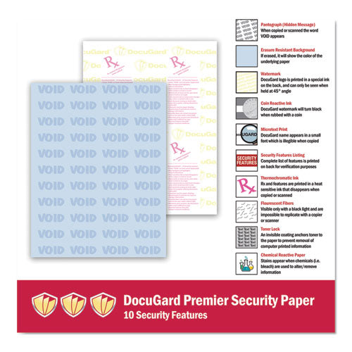 DocuGard™ wholesale. Medical Security Papers, 24lb, 8.5 X 11, Blue, 500-ream. HSD Wholesale: Janitorial Supplies, Breakroom Supplies, Office Supplies.