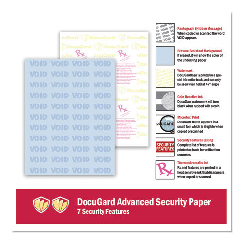 DocuGard™ wholesale. Medical Security Papers, 24lb, 8.5 X 11, Blue, 500-ream. HSD Wholesale: Janitorial Supplies, Breakroom Supplies, Office Supplies.