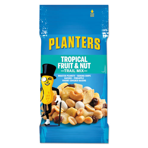 Planters® wholesale. Trail Mix, Tropical Fruit And Nut, 2 Oz Bag, 72-carton. HSD Wholesale: Janitorial Supplies, Breakroom Supplies, Office Supplies.