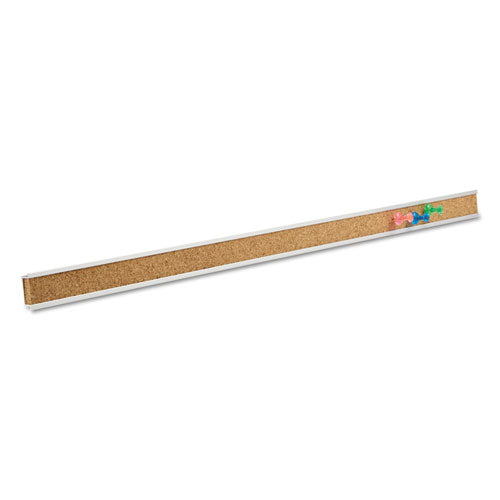 Quartet® wholesale. Bulletin Bar I Natural Cork Bulletin, 18 X 1, Brown, Silver Aluminum Frame. HSD Wholesale: Janitorial Supplies, Breakroom Supplies, Office Supplies.