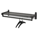 Quartet® wholesale. Metal Wall Shelf Rack, Powder Coated Textured Steel, 48w X 14.5d X 6h, Black. HSD Wholesale: Janitorial Supplies, Breakroom Supplies, Office Supplies.