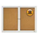 Quartet® wholesale. Enclosed Cork Bulletin Board, Cork-fiberboard, 48" X 36", Silver Aluminum Frame. HSD Wholesale: Janitorial Supplies, Breakroom Supplies, Office Supplies.