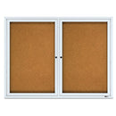 Quartet® wholesale. Enclosed Cork Bulletin Board, Cork-fiberboard, 48" X 36", Silver Aluminum Frame. HSD Wholesale: Janitorial Supplies, Breakroom Supplies, Office Supplies.