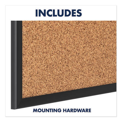 Quartet® wholesale. Classic Series Cork Bulletin Board, 36x24, Black Aluminum Frame. HSD Wholesale: Janitorial Supplies, Breakroom Supplies, Office Supplies.