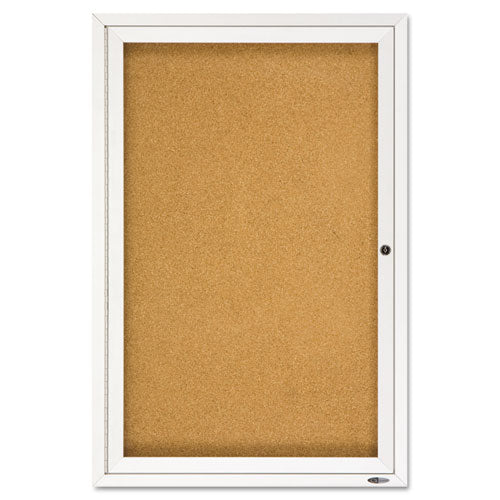 Quartet® wholesale. Enclosed Bulletin Board, Natural Cork-fiberboard, 24 X 36, Silver Aluminum Frame. HSD Wholesale: Janitorial Supplies, Breakroom Supplies, Office Supplies.