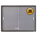 Quartet® wholesale. Enclosed Bulletin Board, Fabric-cork-glass, 48 X 36, Gray, Aluminum Frame. HSD Wholesale: Janitorial Supplies, Breakroom Supplies, Office Supplies.