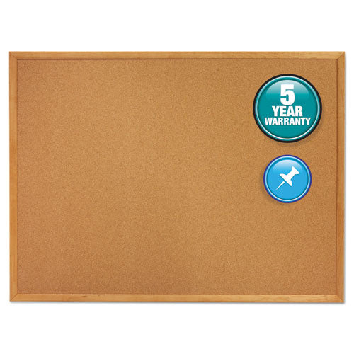 Quartet® wholesale. Classic Series Cork Bulletin Board, 24 X 18, Oak Finish Frame. HSD Wholesale: Janitorial Supplies, Breakroom Supplies, Office Supplies.