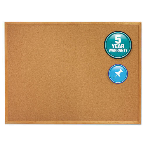 Quartet® wholesale. Classic Series Cork Bulletin Board, 36 X 24, Oak Finish Frame. HSD Wholesale: Janitorial Supplies, Breakroom Supplies, Office Supplies.