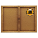 Quartet® wholesale. Enclosed Bulletin Board, Natural Cork-fiberboard, 48 X 36, Oak Frame. HSD Wholesale: Janitorial Supplies, Breakroom Supplies, Office Supplies.