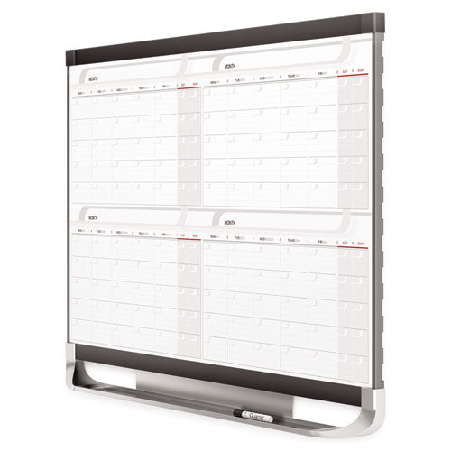 Quartet® wholesale. Prestige 2 Magnetic Total Erase 4-month Calendar, 48 X 36, Graphite Color Frame. HSD Wholesale: Janitorial Supplies, Breakroom Supplies, Office Supplies.