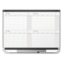 Quartet® wholesale. Prestige 2 Magnetic Total Erase 4-month Calendar, 48 X 36, Graphite Color Frame. HSD Wholesale: Janitorial Supplies, Breakroom Supplies, Office Supplies.