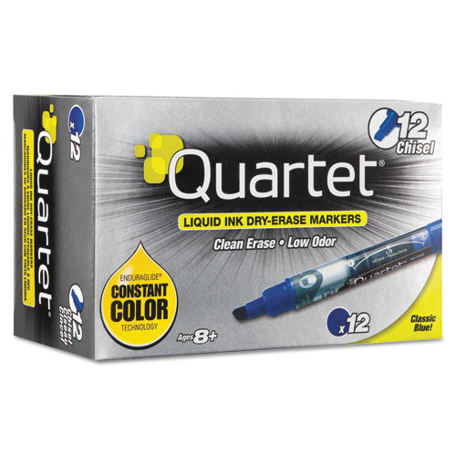 Quartet® wholesale. Enduraglide Dry Erase Marker, Broad Chisel Tip, Blue, Dozen. HSD Wholesale: Janitorial Supplies, Breakroom Supplies, Office Supplies.