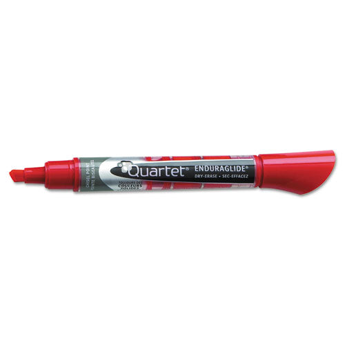 Quartet® wholesale. Enduraglide Dry Erase Marker, Broad Chisel Tip, Red, Dozen. HSD Wholesale: Janitorial Supplies, Breakroom Supplies, Office Supplies.