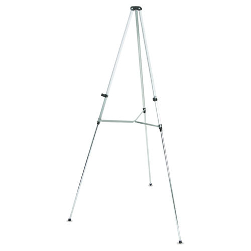 Quartet® wholesale. Lightweight Telescoping Tripod Easel, 38" To 66" High, Aluminum, Silver. HSD Wholesale: Janitorial Supplies, Breakroom Supplies, Office Supplies.