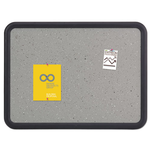 Quartet® wholesale. Contour Granite Gray Tack Board, 36 X 24, Black Frame. HSD Wholesale: Janitorial Supplies, Breakroom Supplies, Office Supplies.