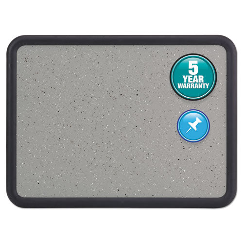 Quartet® wholesale. Contour Granite Gray Tack Board, 36 X 24, Black Frame. HSD Wholesale: Janitorial Supplies, Breakroom Supplies, Office Supplies.