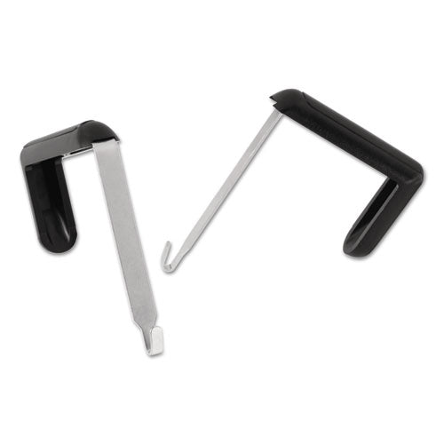 Quartet® wholesale. Adjustable Cubicle Hangers, 1 1-2" - 3" Panels, Aluminum-black, 2-set. HSD Wholesale: Janitorial Supplies, Breakroom Supplies, Office Supplies.