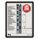 Quartet® wholesale. Employee In-out Board, Porcelain, 11 X 14, Gray, Black Plastic Frame. HSD Wholesale: Janitorial Supplies, Breakroom Supplies, Office Supplies.