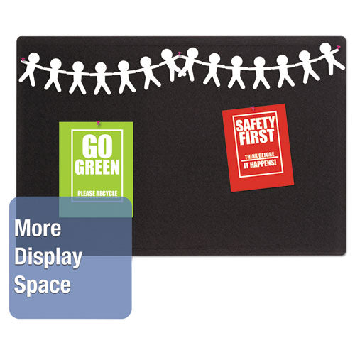 Quartet® wholesale. Oval Office Fabric Bulletin Board, 36 X 24, Black. HSD Wholesale: Janitorial Supplies, Breakroom Supplies, Office Supplies.