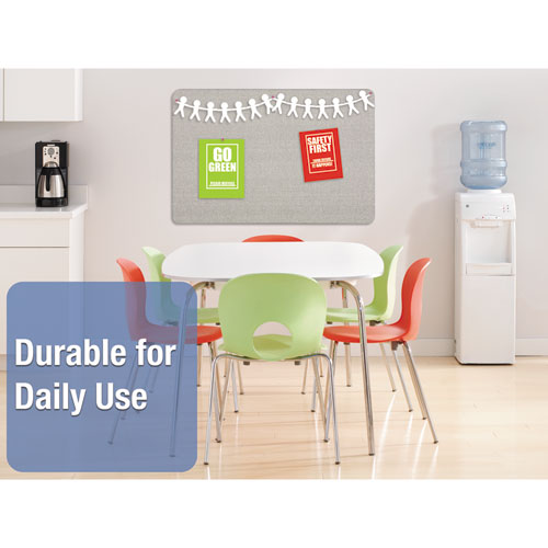 Quartet® wholesale. Oval Office Fabric Bulletin Board, 36 X 24, Gray. HSD Wholesale: Janitorial Supplies, Breakroom Supplies, Office Supplies.