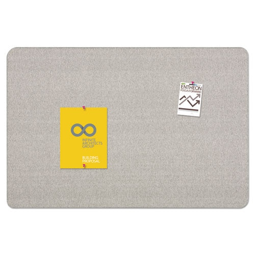 Quartet® wholesale. Oval Office Fabric Bulletin Board, 36 X 24, Gray. HSD Wholesale: Janitorial Supplies, Breakroom Supplies, Office Supplies.