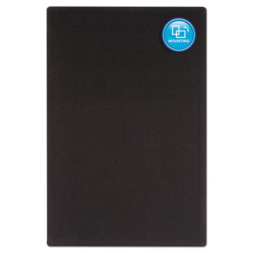 Quartet® wholesale. Oval Office Fabric Bulletin Board, 48 X 36, Black. HSD Wholesale: Janitorial Supplies, Breakroom Supplies, Office Supplies.