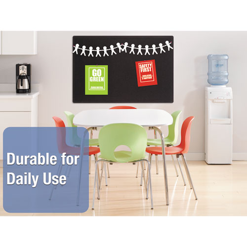 Quartet® wholesale. Oval Office Fabric Bulletin Board, 48 X 36, Black. HSD Wholesale: Janitorial Supplies, Breakroom Supplies, Office Supplies.