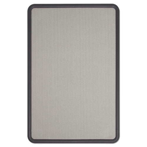 Quartet® wholesale. Contour Fabric Bulletin Board, 36 X 24, Gray Surface, Black Plastic Frame. HSD Wholesale: Janitorial Supplies, Breakroom Supplies, Office Supplies.