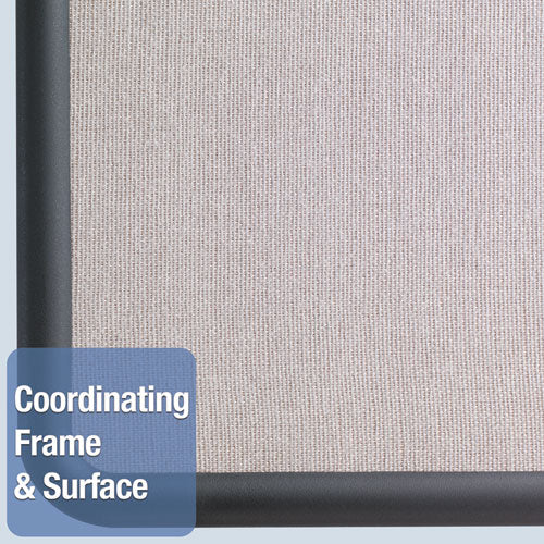 Quartet® wholesale. Contour Fabric Bulletin Board, 36 X 24, Gray Surface, Black Plastic Frame. HSD Wholesale: Janitorial Supplies, Breakroom Supplies, Office Supplies.