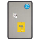 Quartet® wholesale. Contour Fabric Bulletin Board, 48 X 36, Gray Surface, Black Plastic Frame. HSD Wholesale: Janitorial Supplies, Breakroom Supplies, Office Supplies.