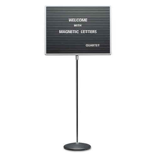 Quartet® wholesale. Adjustable Single-pedestal Magnetic Letter Board, 24 X 18, Black, Gray Frame. HSD Wholesale: Janitorial Supplies, Breakroom Supplies, Office Supplies.