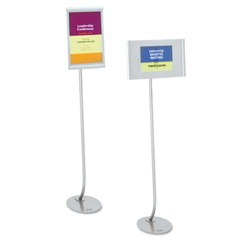 Quartet® wholesale. Designer Sign Stand, Silver Aluminum Frame, 11 X 17. HSD Wholesale: Janitorial Supplies, Breakroom Supplies, Office Supplies.