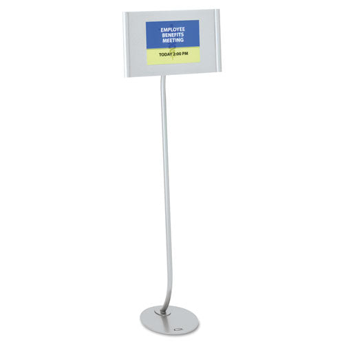 Quartet® wholesale. Designer Sign Stand, Silver Aluminum Frame, 11 X 17. HSD Wholesale: Janitorial Supplies, Breakroom Supplies, Office Supplies.