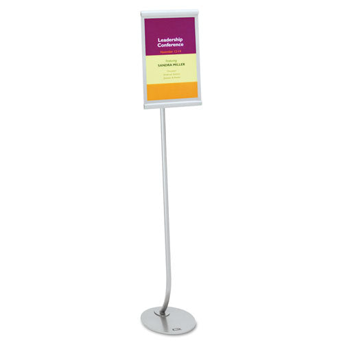 Quartet® wholesale. Designer Sign Stand, Silver Aluminum Frame, 11 X 17. HSD Wholesale: Janitorial Supplies, Breakroom Supplies, Office Supplies.