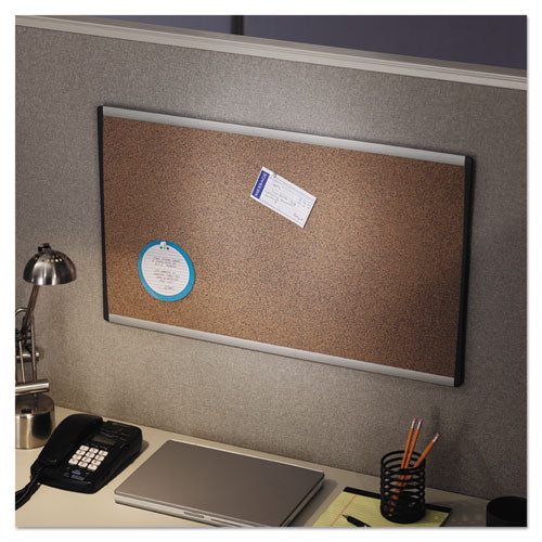 Quartet® wholesale. Arc Frame Cork Cubicle Board, 18 X 30, Tan, Aluminum Frame. HSD Wholesale: Janitorial Supplies, Breakroom Supplies, Office Supplies.